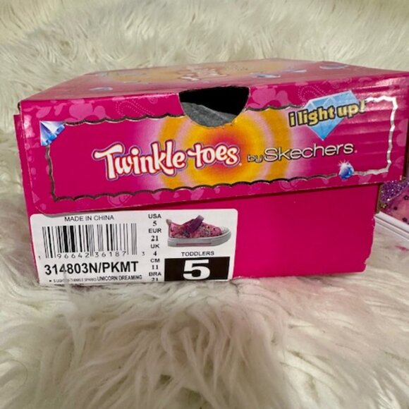 NIB Sketchers Twinkle Sparks/Unicorn Dreaming (pink,multicolour) Toddler… - Picture 7 of 7
